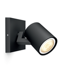 Spot LED aplicat Philips HUE Runner Negru, intrerupator dimabil inclus