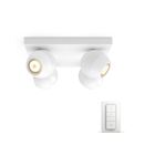 Spot aplicat Philips HUE Buckram Alb 4 becuri LED intrerupator dimabil inclus