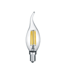 Bec LED forma lumanare clar Filament BA35 CL 4-35W 2700K (400lm) E14