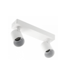 Spot - Ceiling fixture SANTO, aluminium, IP20, max. 20W*2, double, round, white