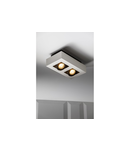 Spot - Ceiling fixture ASTER, AC220-240V, 50/60 Hz, GU10, max.20W * 2, IP20, aluminum, double, white