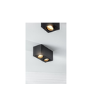 Spot - Ceiling fixture AVEIRO DUO, aluminium,160x80x85mm, IP20, max 20W*2, square, black