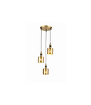 Lampa tavan - Ceiling fixture BELLIS 3P,4680, AC220-240V,50/60Hz,1*E27, IP20, Diameter 32 CM,triple, black/gold