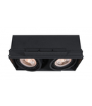 Spot - Ceiling fixture Milo,4755,AC220-240V, 50/60 Hz, 2* GU10, ES111,IP 20 , recessed, frameless black