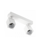 Spot - Ceiling fixture RENO, aluminium, IP20, max. 20W*2, double, square, white