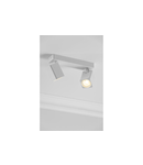 Spot - Ceiling fixture RENO, aluminium, IP20, max. 20W*2, double, square, white