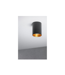 Spot - Ceiling luminaire AERO II, aluminum, 70x100mm, IP20, max. 20W, round, black