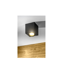 Spot - Ceiling luminaire AVEIRO BIS, aluminium, 80x80x90mm, IP20, max 20W, square, black