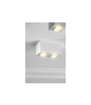 Spot - Ceiling luminaire AVEIRO DUO BIS, aluminium, 160x80x90mm, IP20, max 20W*2, square, white