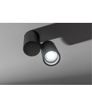 Spot - Ceiling luminaire LUPO, aluminum, 11.6×5.6×11.5, IP20, 1*GU10, max. 50W, round, black