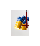 Lampa tavan - Ceiling luminaire MOUSE II, 1854, max.250V, 50/60Hz, 3*E27, max.25 W, IP20, avg. 30 cm, navy/yellow