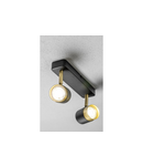 Miniatură Spot - Ceiling luminaire ORIO, aluminium, 24.0×5.5×14.0 , IP20, 2*GU10, max. 50W, round, black - imaginea 2