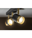 Miniatură Spot - Ceiling luminaire ORIO, aluminum, 43.0×5.5×14.0, IP20, 3*GU10, max. 50W, round, black - imaginea 2
