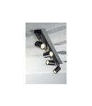 Miniatură Spot - Ceiling luminaire VENETO, IP20, max. 20W, 4 x GU10, round, black - imaginea 2