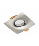 Spot - Ceiling spot fixture ALESSIO, IP54, square, inox/satin