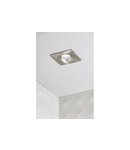 Spot - Ceiling spot fixture ALESSIO, IP54, square, inox/satin