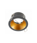 Spot - Ceiling spot fixture ELVA, IP54, round, Ø85x45mm, black / copper