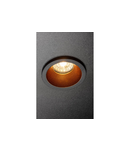 Spot - Ceiling spot fixture ELVA, IP54, round, Ø85x45mm, black / copper