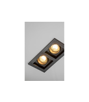 Miniatură Spot - Ceiling spot light fixture RUBIO, 187x102mm, IP20, square, double, black - imaginea 2