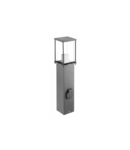 Corp de iluminat pentru exterior - Garden fixture KEMI-P 50, E27, MAX.15W, IP44, AC220-240V, 50-60Hz, max. 2500W, mounting post, graphite