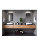 Miniatură Corp de iluminat aplicat perete - Led luminaire Catania 400mm,8W, AC220-240V,50/60Hz, 4000K, IP44, RA >80,640lm,Black - imaginea 2