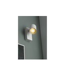 Corp de iluminat aplicat perete - Wall fixture SANTO, aluminium, IP20, max. 20W, single, round, white