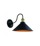 Corp de iluminat aplicat perete - Wall fixture MANI 1,4052, AC220-240V,50/60Hz,1*E27, IP20, Diameter 22 CM,single,black/gold