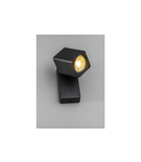 Spot - Wall fixture RENO, aluminium, IP20, max. 20W, single, square, black