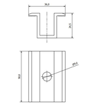 Clema de mijloc K1 TRV-K1CM 30-42mm sp 05