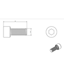 Surub din inox cu cap imbus M8x20mm