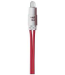 Lampa in miniaturaS WITH WIRED LEAD WITH LED LAMP - 230V ac - 0,6W RED - CABLE COLOUR: RED - CHORUS