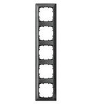 Placa ornament 5 module Carbon metalic Siemens Delta