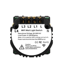 Modul Intrerupator Cvadruplu Wi-Fi + RF433 cu Touch LUXION