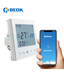 Termostat cu fir pentru aer conditionat BeOk TDS21WIFI-AC2, Control de pe telefonul mobil, Compatibil cu sisteme HVAC