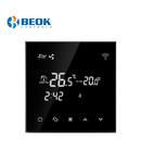 Termostat cu fir pentru aer conditionat BeOk TGT70WIFI-AC2, Aplicatia mobila Smart Life, Compatibil cu sisteme HVAC