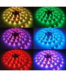 BANDA LED RGB 14.4W/m, 12V DC, SMD5050, 60LED/m, IP65