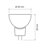 Spot LED, 4W, dimabil, MR16, 12V AC/DC, 4200K, (**Cantitate minima de comanda 10 buc**)