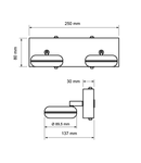 CORP DE ILUMINAT LED PENTRU BAIE, 2x5W, 2700K, lumina calda, corp CROMAT, reglabil, IP44