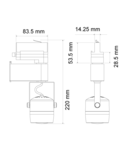 Proiector LED pe sina, directionabil, COB, 40W, 4200K, 4 PINI