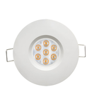 Corp de iluminat LED, 6.5W, lumina directionala, 4200K, 45, IP44, corp alb