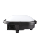 Lampa LED de tavan, 10W, rama neagra, ovala, SMD2835, 4200K, IP44