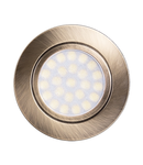 Spot LED incastrabil, rotund, SMD2835, 4W, lumina neutra, corp alama satinata, IP44