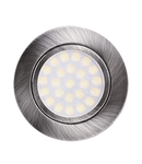 Spot LED incastrabil, rotund, SMD2835, 4W, lumina neutra, corp nichel satinat, IP44