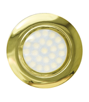 Spot LED incastrabil, rotund, SMD2835, 4W, lumina neutra, corp auriu, IP44