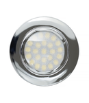 Spot LED incastrabil, rotund, SMD2835, 4W, lumina neutra, corp cromat, IP44