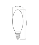 Bec LED tip con, 5W, E14, lumina calda (**Cantitate minima comanda: 10 buc**)