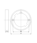 Spot mini LED PENTRU MOBILIER, cu rama, rotund, 1.5W, 4000K, corp ALB, LUMINA NEUTRA