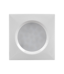 Spot mini LED PENTRU MOBILIER, cu rama, patrat, 1.5W, 4000K, corp alb, LUMINA NEUTRA