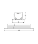 Corp de Iluminat LED - Bagheta luminoasa,incastrabila,aluminiu, 2.5W, 4000K, 12V DC, lumina neutra