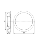 Corp de Iluminat LED pentru mobilier, corp argintiu,rotund,incastrabil, 2W, 4000K, 12V DC, lumina neutra